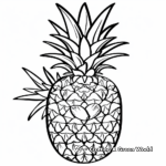 Sweet Pineapple Coloring Pages 1