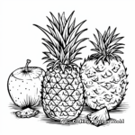 Sweet Pineapple Coloring Pages 2