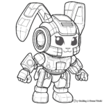 Sweet Robot Bunny Coloring Pages 2