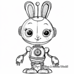 Sweet Robot Bunny Coloring Pages 4