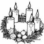 Symmetrical Advent Wreath Coloring Pages 2