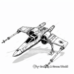 T-65 X-Wing Starfighter Coloring Pages 1