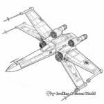T-65 X-Wing Starfighter Coloring Pages 2