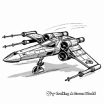 T-65 X-Wing Starfighter Coloring Pages 3