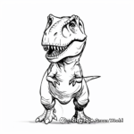 T-Rex in Action: Jurassic World Coloring Pages 1