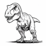 T-Rex in Action: Jurassic World Coloring Pages 3