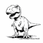 T-Rex vs Velociraptors Coloring Pages 2
