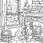 Tangled: Rapunzel's Winter Scene Coloring Pages 2