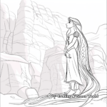 Tangled: Rapunzel's Winter Scene Coloring Pages 3