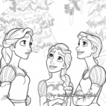 Tangled: Rapunzel's Winter Scene Coloring Pages 4
