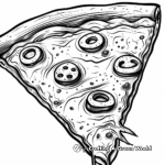 Tasty Pizza Slice Coloring Pages for Grown-Ups 2