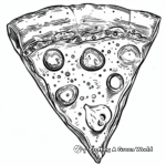 Tasty Pizza Slice Coloring Pages for Grown-Ups 3