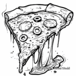 Tasty Pizza Slice Coloring Pages for Grown-Ups 4