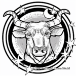 Taurus Horoscope Sign Coloring Pages 2