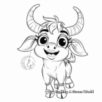 Taurus Horoscope Sign Coloring Pages 3