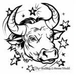 Taurus Horoscope Sign Coloring Pages 4