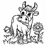 Taurus with Elements of Nature Coloring Pages 2