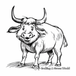 Taurus with Elements of Nature Coloring Pages 3