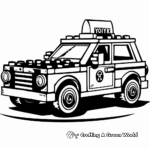 Taxi Themed Lego City Cab Coloring Pages 1