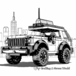 Taxi Themed Lego City Cab Coloring Pages 2