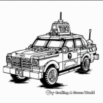 Taxi Themed Lego City Cab Coloring Pages 3