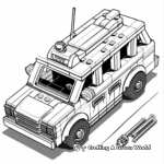 Taxi Themed Lego City Cab Coloring Pages 4