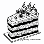 Tempting Tiramisu Cake Coloring Pages 1