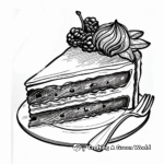 Tempting Tiramisu Cake Coloring Pages 2