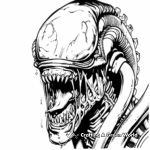 Terrifying Alien Queen Coloring Pages 3
