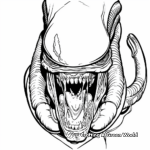 Terrifying Alien Queen Coloring Pages 4