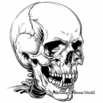 Terrifying Alien Skull Coloring Pages 1
