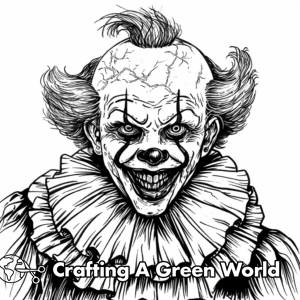 Scary Clown Coloring Pages - Free &amp; Printable!