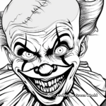 Terrifying Carnival Clown Coloring Pages 2