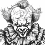 Terrifying Carnival Clown Coloring Pages 3