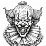 Terrifying Carnival Clown Coloring Pages 4