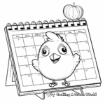 Thanksgiving November Calendar Coloring Pages 4