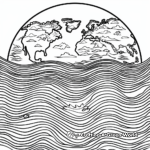 The Forming of Land and Sea Coloring Pages 1