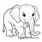 The Mighty African Elephant: Coloring Pages 3