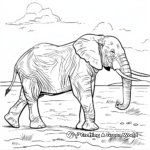 The Mighty African Elephant: Coloring Pages 4