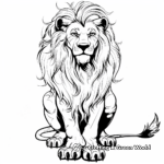 The Nemean lion Greek Mythology Coloring Pages 4