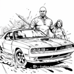 The Team of Fast and Furious Coloring Pages 4
