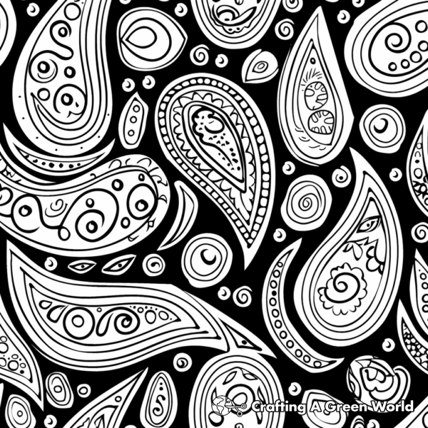 Paisley Coloring Pages for Adults - Free &amp; Printable!