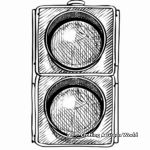 Three-Color Traffic Light Coloring Pages 1