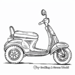 Three-Wheeled Scooter Coloring Pages 1