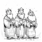 Three Wise Men Journey Coloring Pages 1