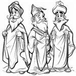 Three Wise Men Journey Coloring Pages 2