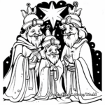 Three Wise Men Star Coloring Pages 1