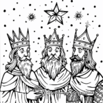 Three Wise Men Star Coloring Pages 2