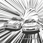 Thrilling Fast and Furious Stunt Scenes Coloring Pages 1