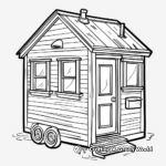 Tiny House Cabin Coloring Pages 4